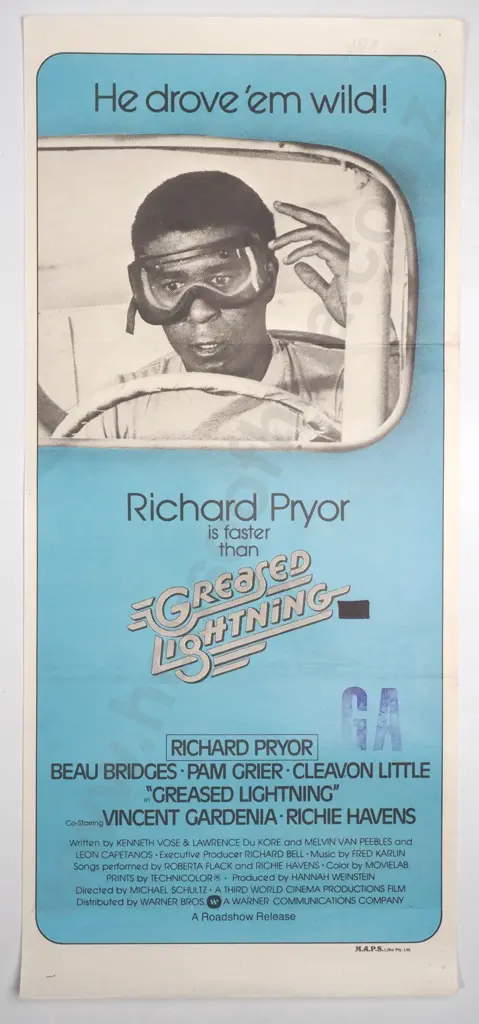 Vintage Australian/New Zealand Daybill Poster for 'Greased Lightning' Image 1++