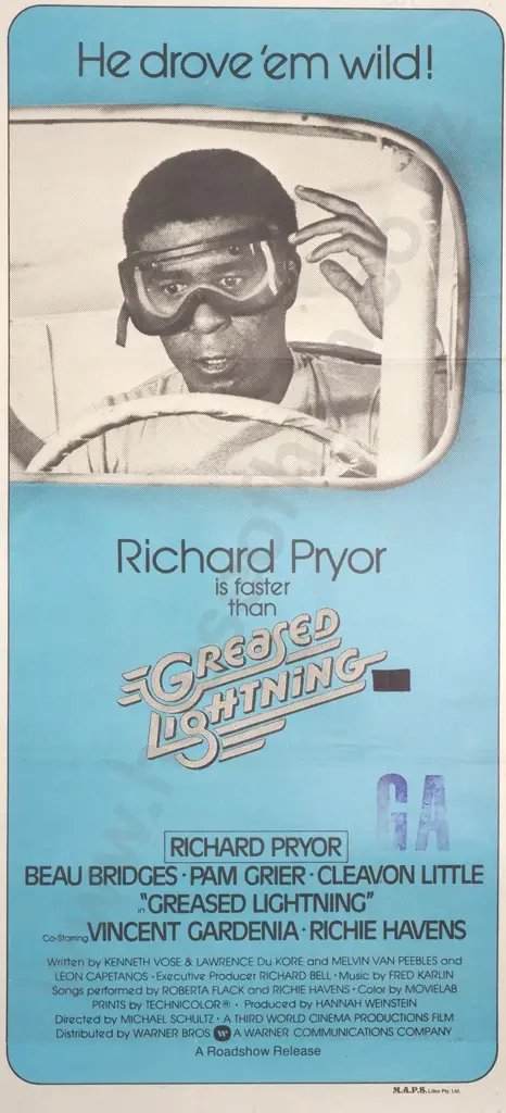 Vintage Australian/New Zealand Daybill Poster for 'Greased Lightning' Image 1++