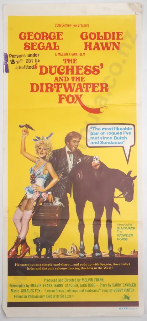 Vintage Australian/New Zealand Daybill Poster for 'The Duchess & the Dirtwater Fox' Image 1++
