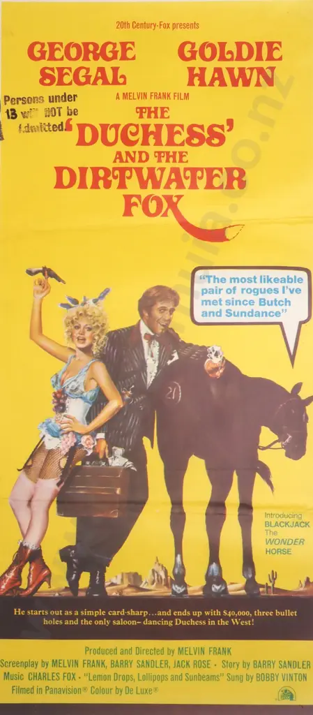 Vintage Australian/New Zealand Daybill Poster for 'The Duchess & the Dirtwater Fox' Image 1++