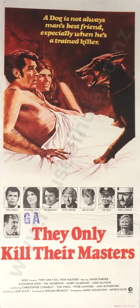 Vintage Australian/New Zealand Daybill Poster for 'They Only Kill Their Masters' Image 1++