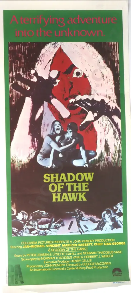 Vintage Australian/New Zealand Daybill Poster for 'Shadow of the Hawk' Image 1++