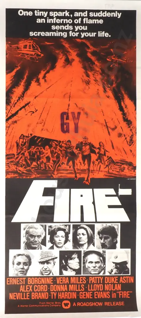 Vintage Australian/New Zealand Daybill Poster for 'Fire' Image 1++