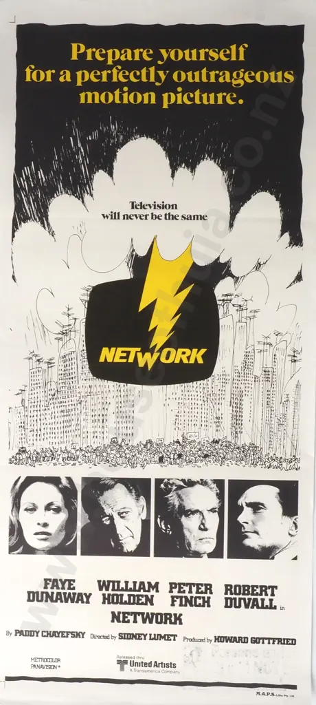 Vintage Australian/New Zealand Daybill Poster for 'Network' Image 1++
