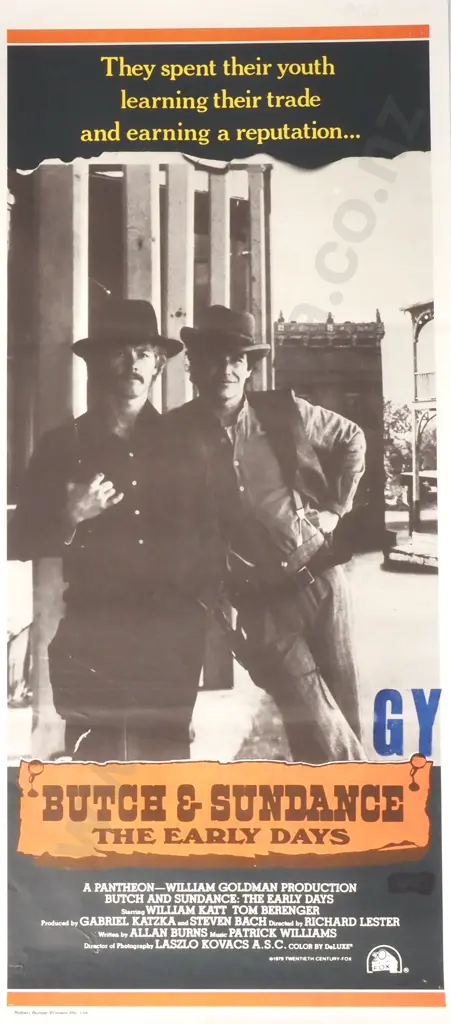 Vintage Australian/New Zealand Daybill Poster for 'Butch & Sundance, the Early Days' Image 1++