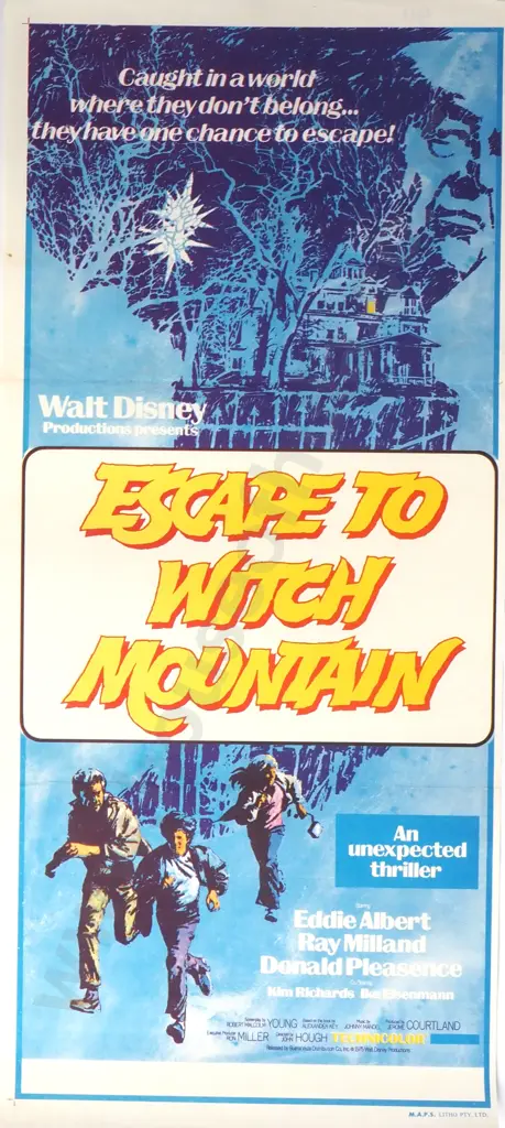 Vintage Australian/New Zealand Daybill Poster for 'Escape to Witch Mountain' Image 1++
