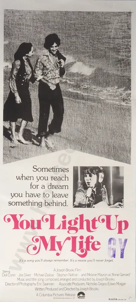 Vintage Australian/New Zealand Daybill Poster for 'You Light Up My Life' Image 1++