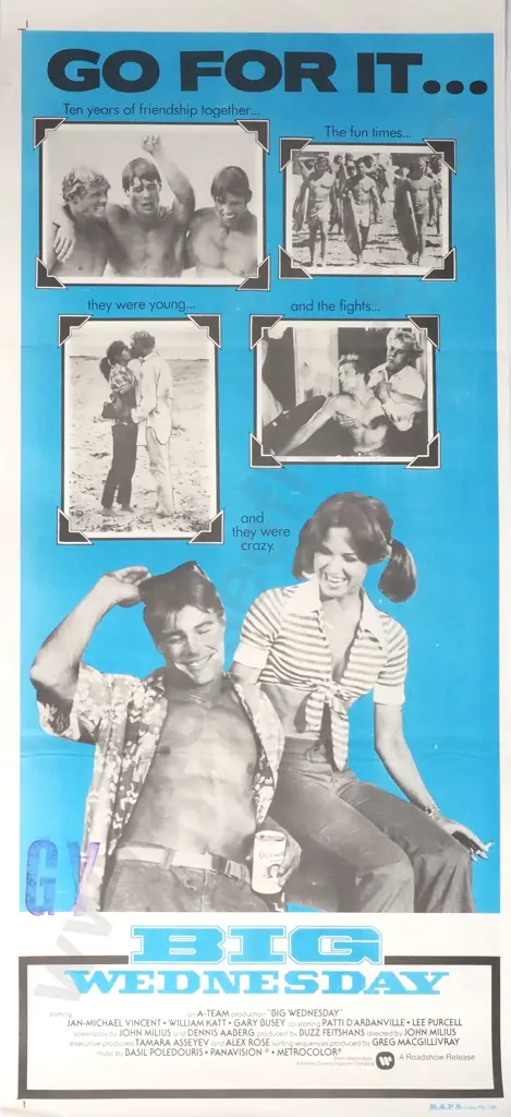 Vintage Australian/New Zealand Daybill Poster for 'Big Wednesday' Image 1++