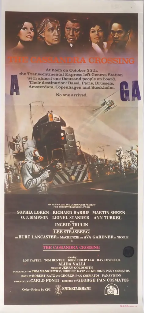 Vintage Australian/New Zealand Daybill Poster for 'The Cassandra Crossing' Image 1++