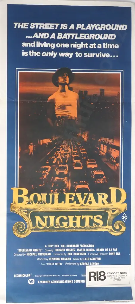 Vintage Australian/New Zealand Daybill Poster for 'Boulevard Nights' Image 1++