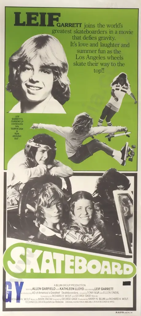 Vintage Australian/New Zealand Daybill Poster for 'Skateboard' Image 1++