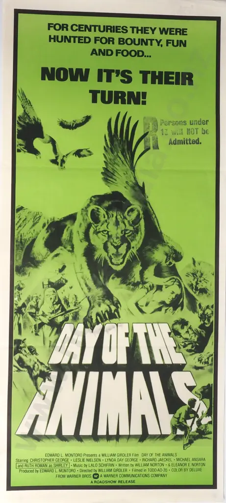 Vintage Australian/New Zealand Daybill Poster for 'Day of the Animals' Image 1++