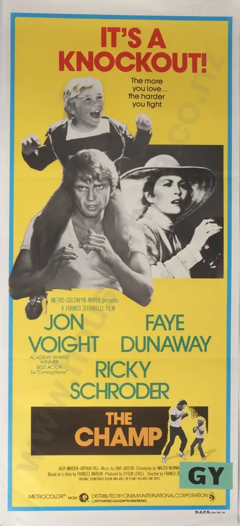 Vintage Australian/New Zealand Daybill Poster for 'The Champ' Image 1++