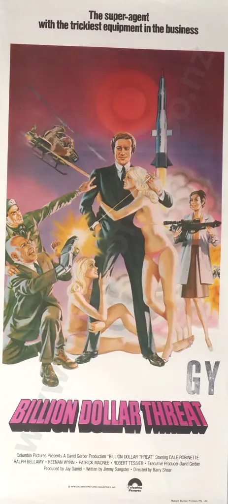Vintage Australian/New Zealand Daybill Poster for 'Billion Dollar Threat' Image 1++