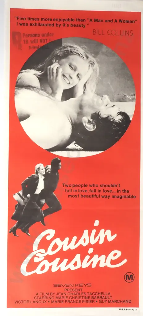 Vintage Australian/New Zealand Daybill Poster for 'Cousin Cousine' Image 1++