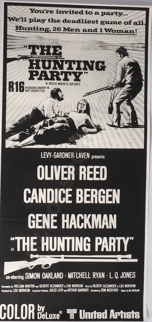 Vintage Australian/New Zealand Daybill Poster for 'The Hunting Party' Image 1++