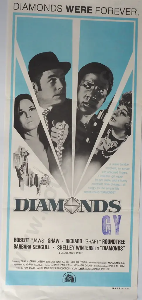 Vintage Australian/New Zealand Daybill Poster for 'Diamonds' Image 1++