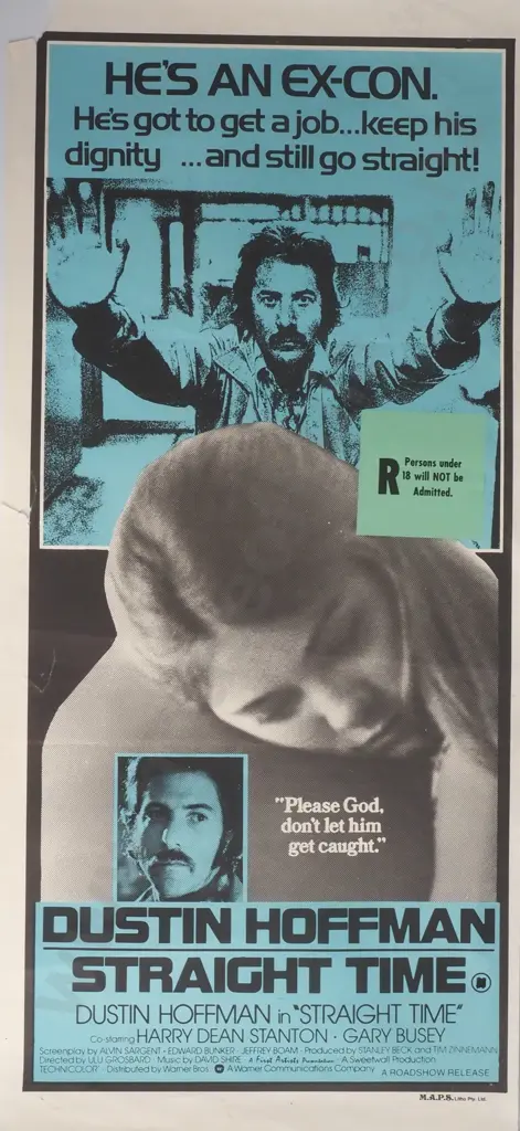 Vintage Australian/New Zealand Daybill Poster for 'Straight Time' Image 1++