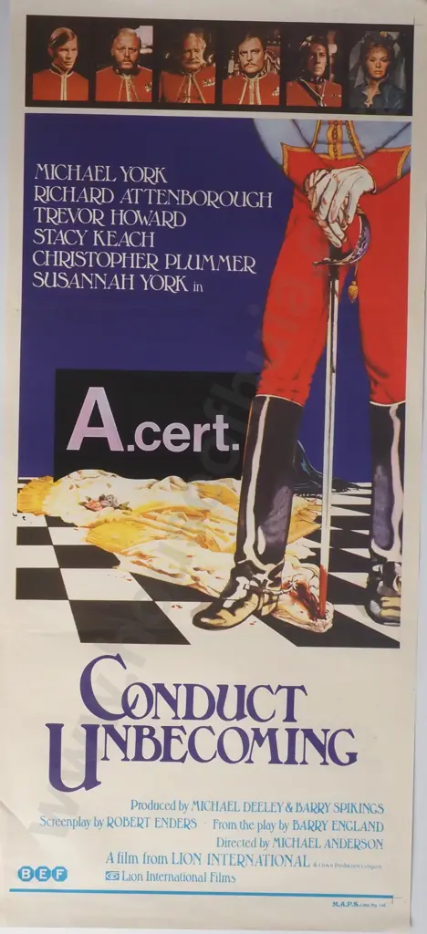 Vintage Australian/New Zealand Daybill Poster for 'Conduct Unbecoming' Image 1++