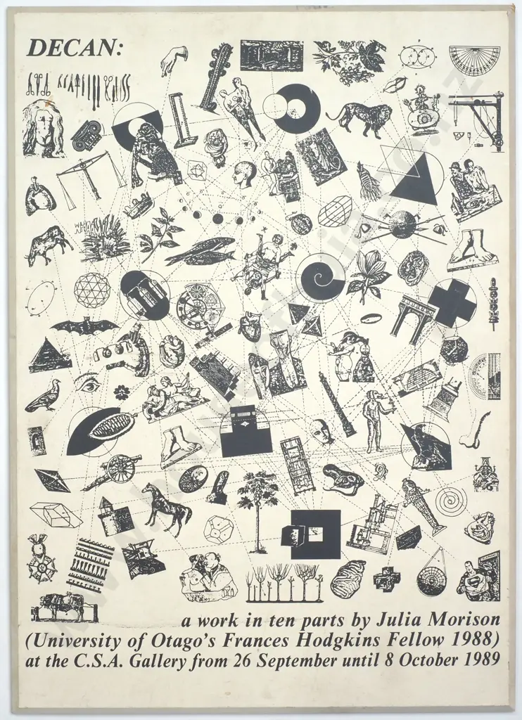 Julia Morison, 'Decan: A Work in Ten Parts', Exhibition Poster on Board Image 1++