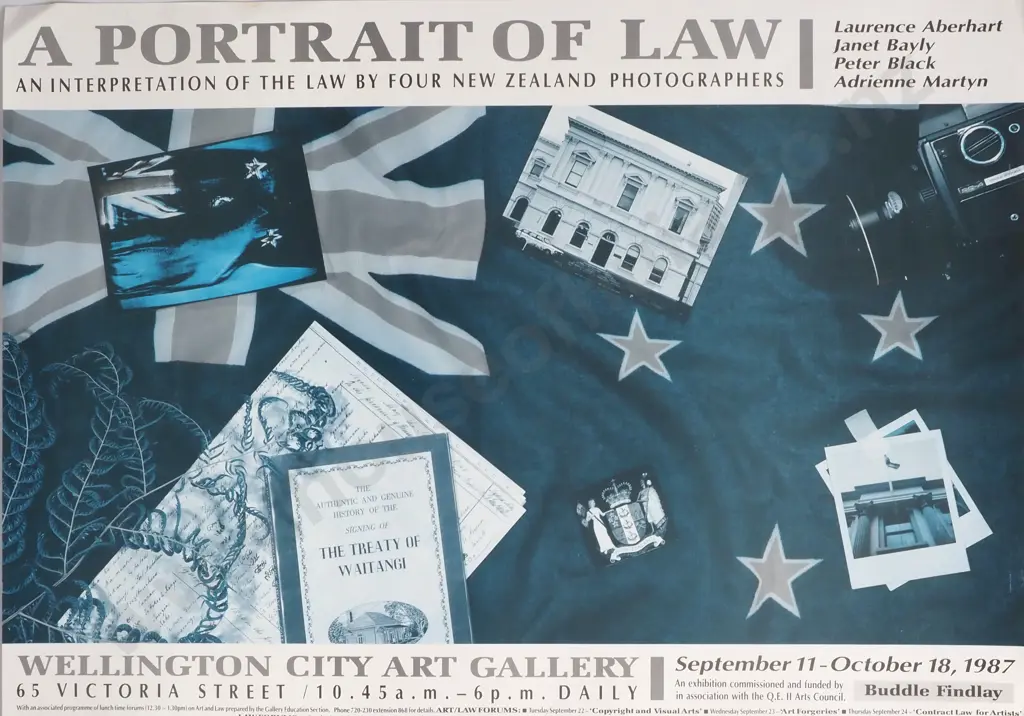 Two Posters 'A Portrait of Law: An Interpretation of Law by Four New Zealand Photographers' Sponsored by Buddle Finlay Image 1++