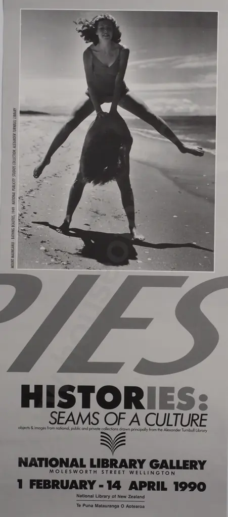 Three Vintage Event Posters 'Histories: Seams of a Culture', National Gallery in Wellington 1st Feb to 14th April 1990 Image 1++