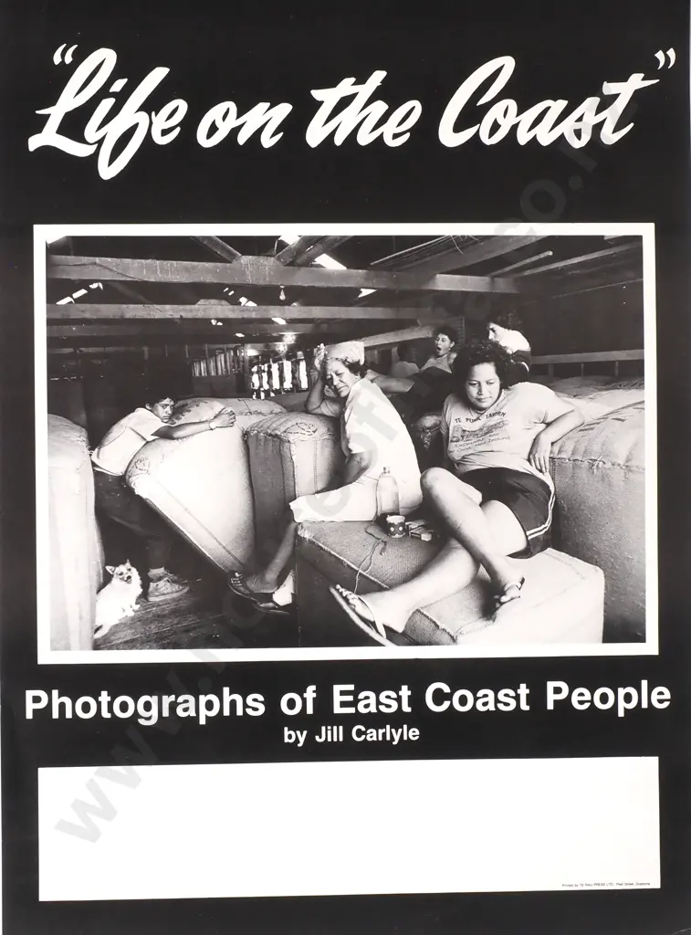 Vintage Event Poster 'Life on the Coast - Photographs of East Coast People by Jill Carlyle' Printed Circa 1988 Image 1++