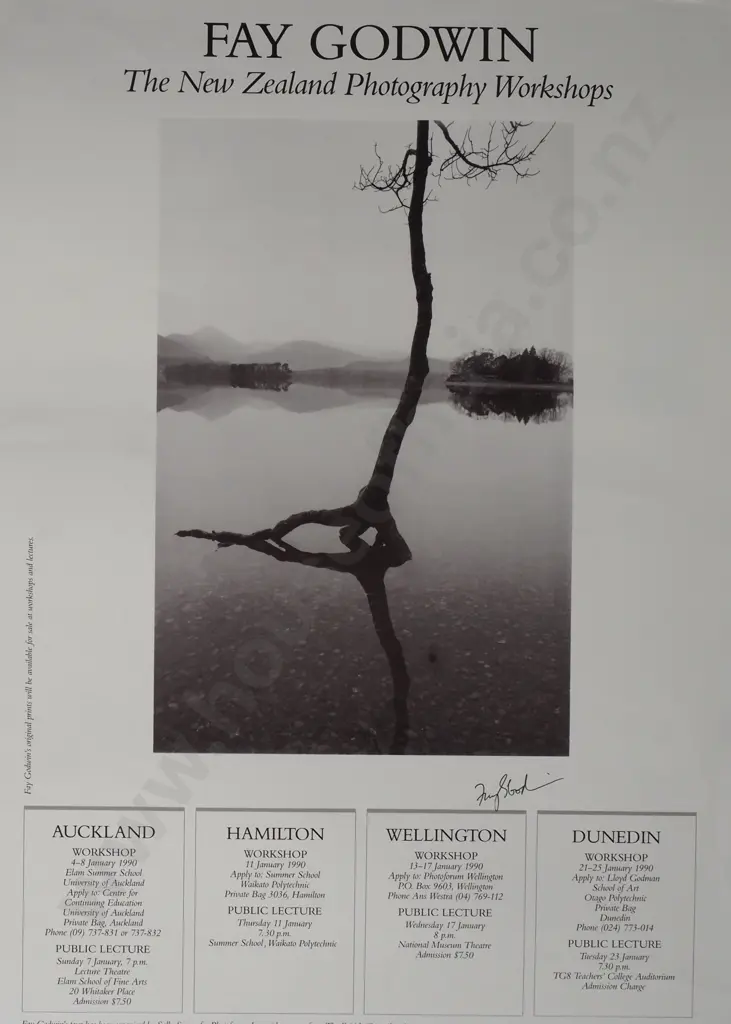 Vintage Event Poster 'Fay Goodwin: The New Zealand Photography Workshop' Image 1++