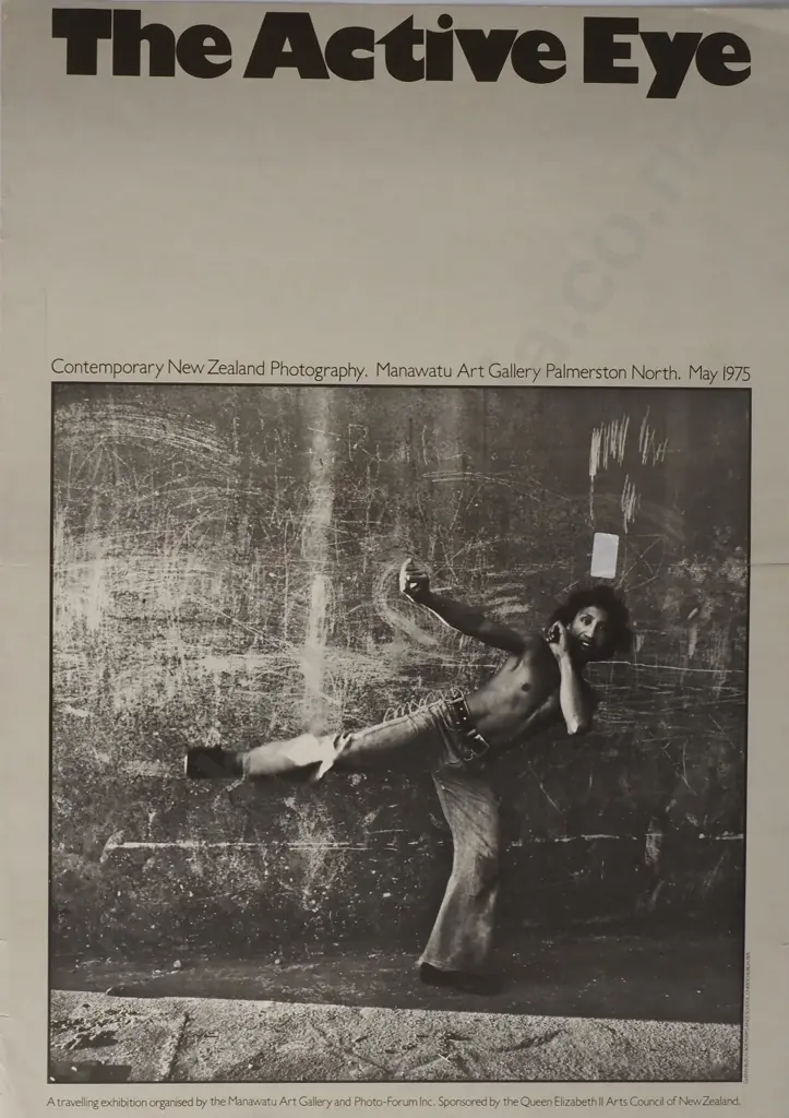 Poster from the Landmark 1975 Exhibition 'The Active Eye: Contemporary New Zealand Photography', Manawatu Art Gallery Image 1++