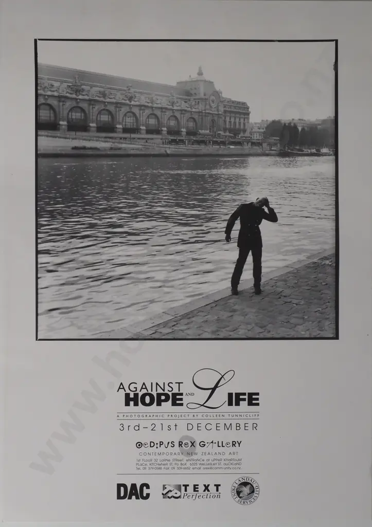 Vintage Event Poster 'Against Hope & Life' a Photographic Project by Colleen Tunnicliff Image 1++