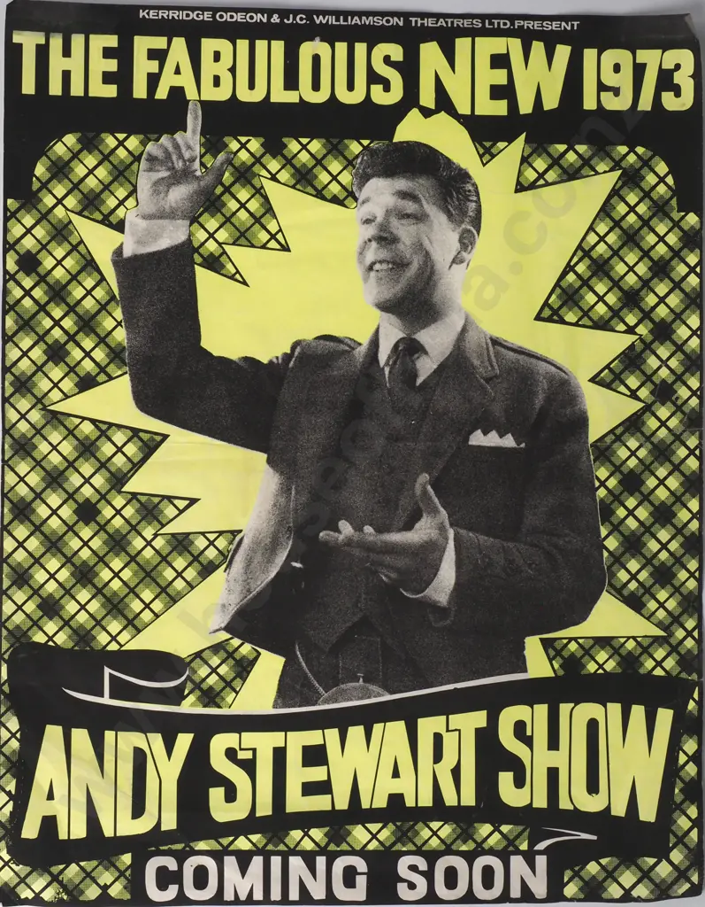 Vintage 'The Andy Stewart Show - The Fabulous New 1973', Promotional Poster Image 1++