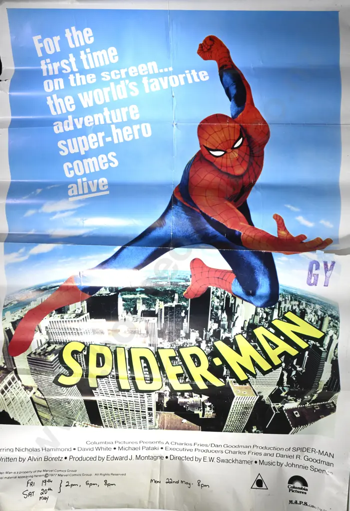 1977 'Spider-Man', Movie Promotional Poster Image 1++