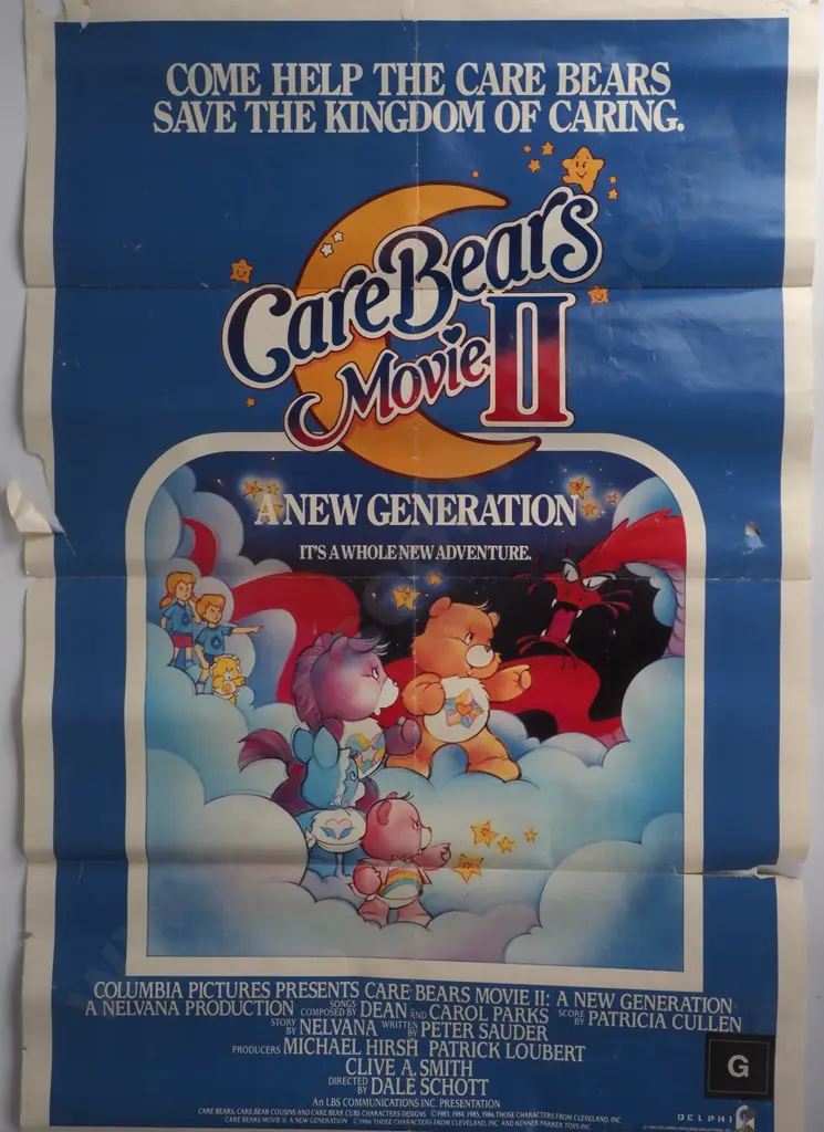 Vintage 1986 'Care Bears Movie II', Litho Movie Poster Image 1++