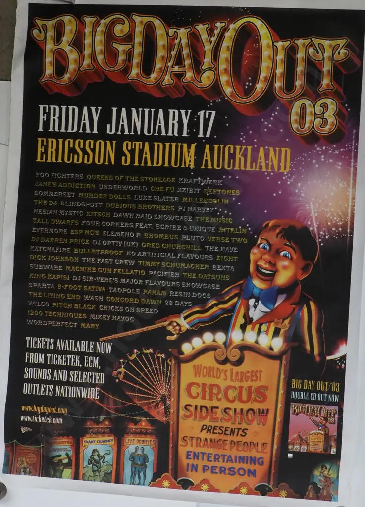 Large 'Big Day Out', 2003 Promotional Poster Image 1++