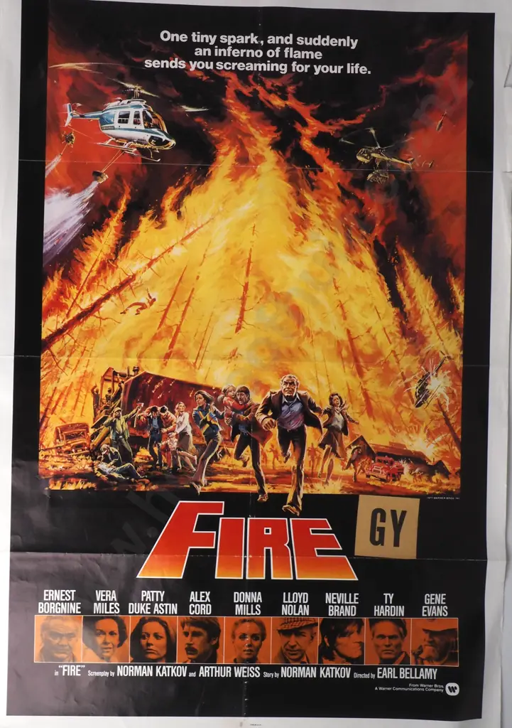 Vintage Movie Poster for 'Fire' 1977 Image 1++