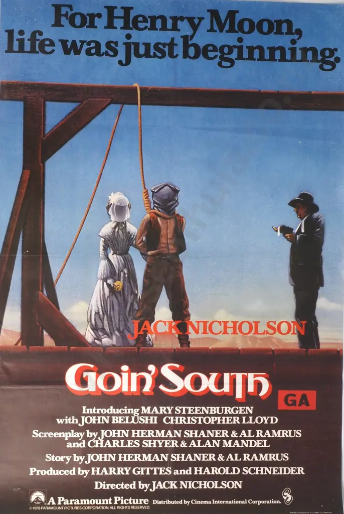 Vintage Movie Poster for 'Goin' South' 1978 Image 1++