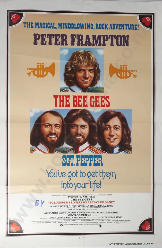 Vintage Movie Poster for 'Sgt. Pepper's Lonely Hearts Club Band' 1978 Image 1++