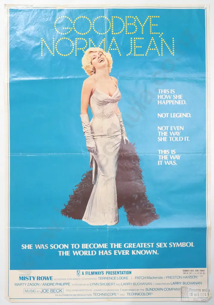 Vintage Movie Poster for 'Goodbye Norma Jean' 1976 Image 1++