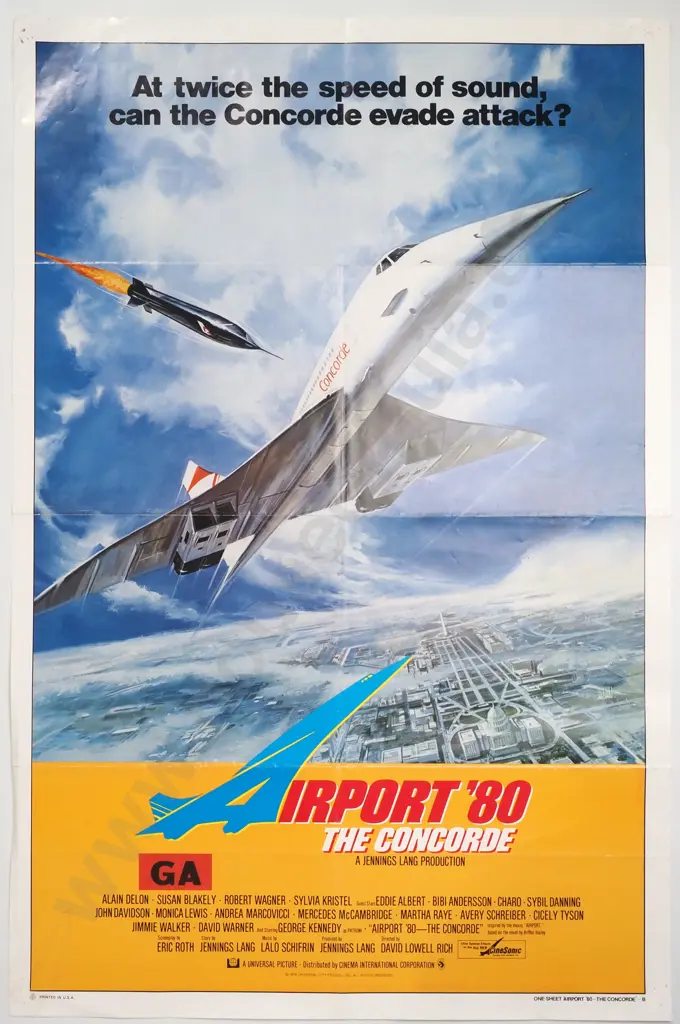 Vintage Movie Poster for 'Airport '80: The Concorde' 1980 Image 1++