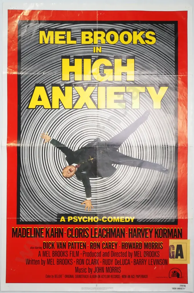 Vintage Movie Poster for 'High Anxiety' 1977 Image 1++