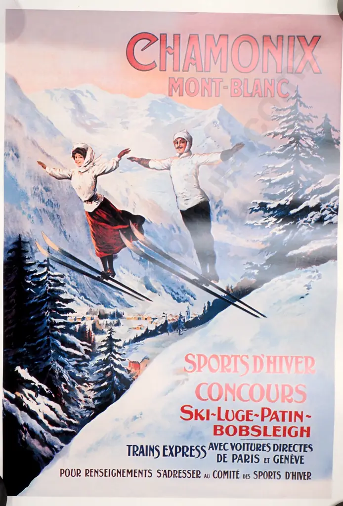 Vintage Style Poster - Chamonix Mont Blanc Image 1++