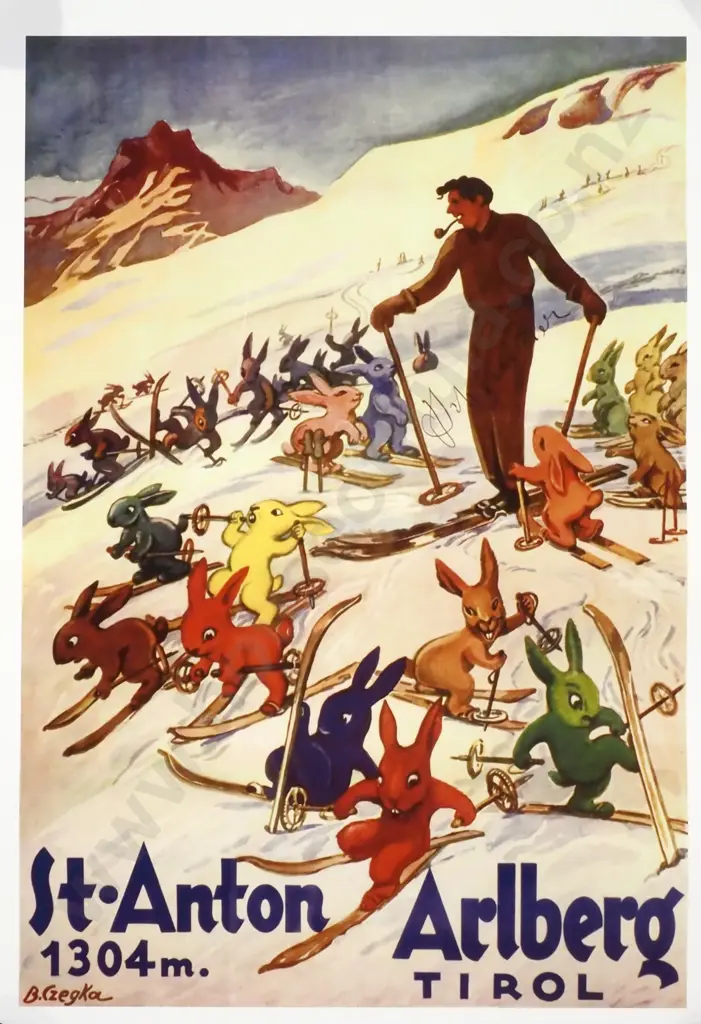 Vintage Style Poster - St Anton Arlberg Image 1++