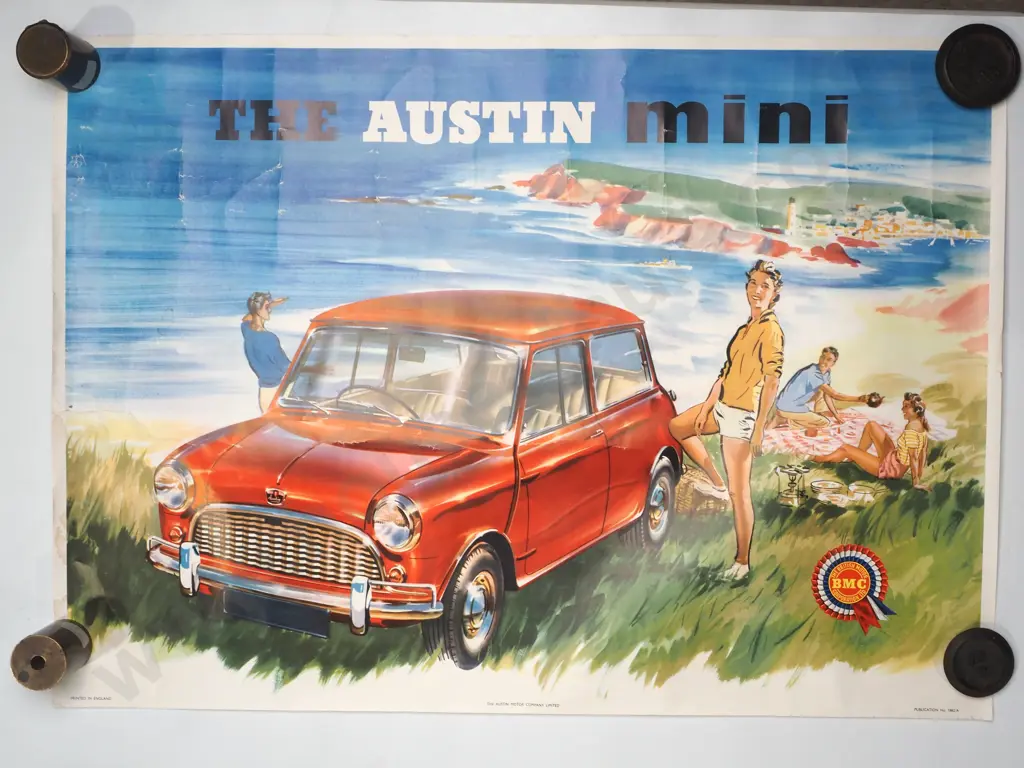 Vintage Austin Mini Advertising Poster Image 1++