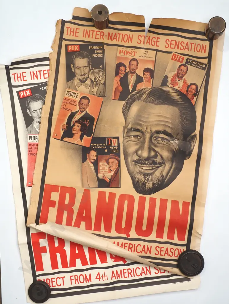 Pair of 'Franquin the Hypnotist' Advertising Posters Image 1++