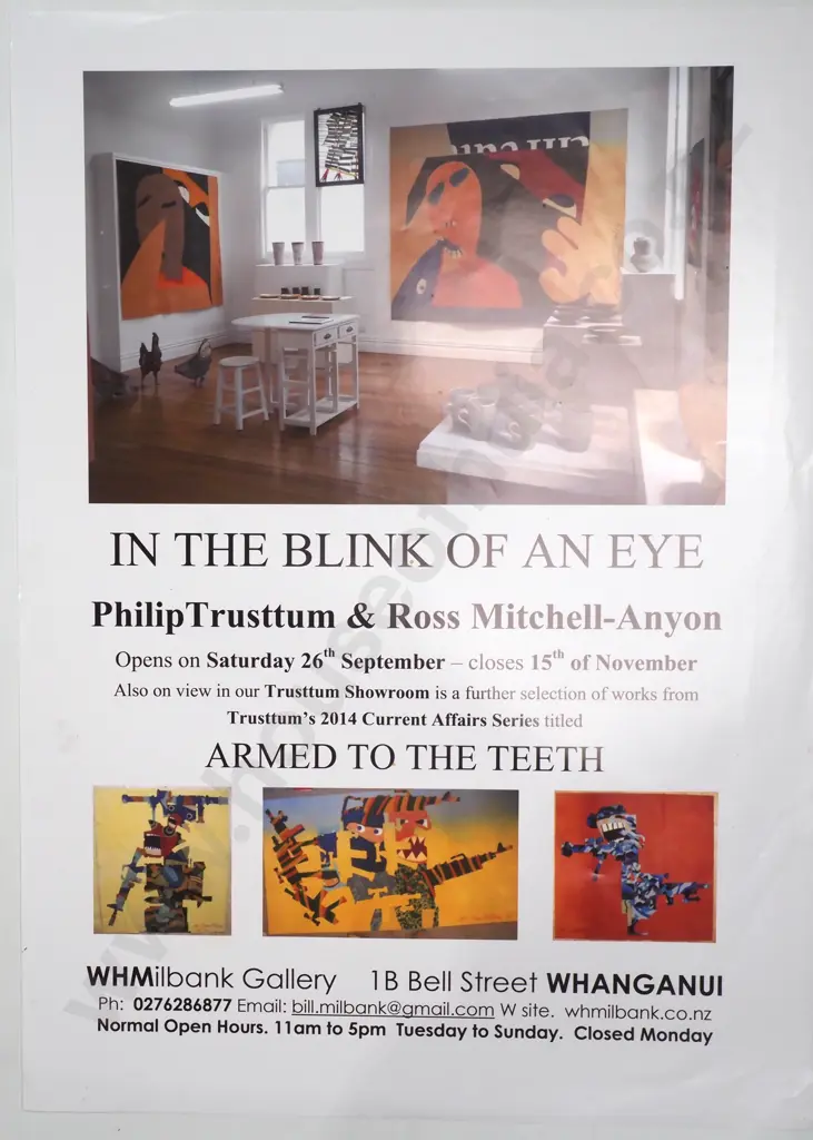 2014 Exhibition Poster 'In the Blink of an Eye' by Philip Trusttum and Ross Mitchell-Anyon Image 1++