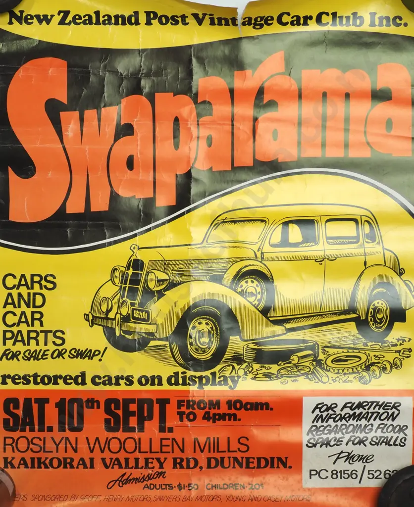 Vintage New Zealand Car 'Swaparama' Promotional Poster Image 1++