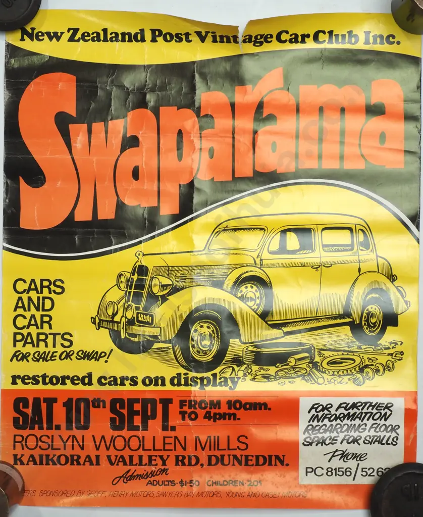 Vintage New Zealand Car 'Swaparama' Promotional Poster Image 1++