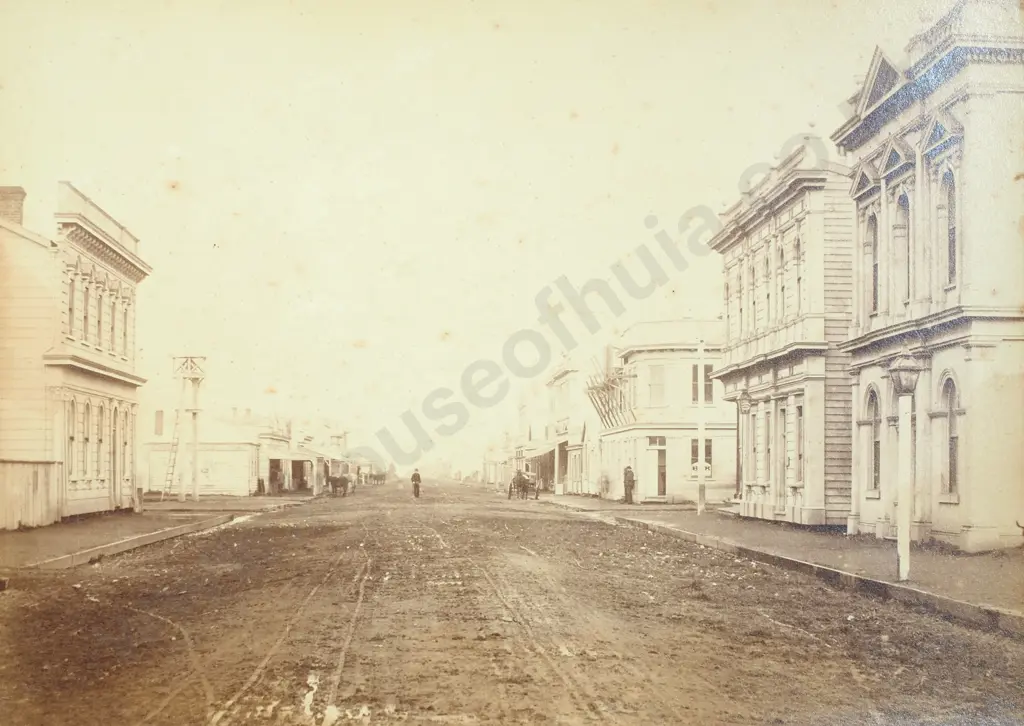E. Wheeler & Son Photo - 19th Century New Zealand Colonial Street View Image 1++