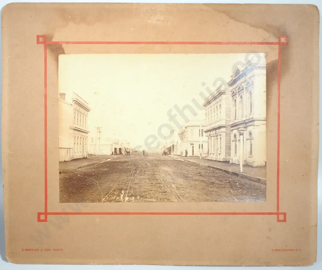 E. Wheeler & Son Photo - 19th Century New Zealand Colonial Street View Image 1++