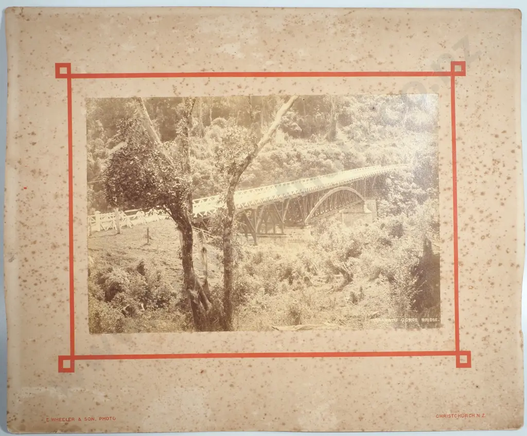 E. Wheeler & Son Photo - 'Manawatu Gorge Bridge' Image 1++